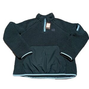 Under Armour Women's UA Sherpa Fleece 1/4-Zip Teal Green Comfort Jacket XS